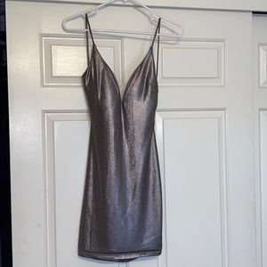 Shimmery dance all night mini dress